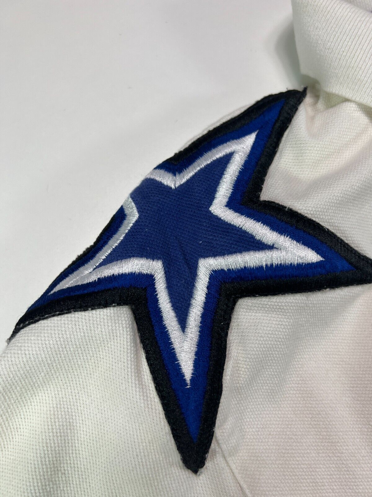 Vintage 90s Dallas Cowboys NFL Embroidered Patch Button Up Shirt Size Medium