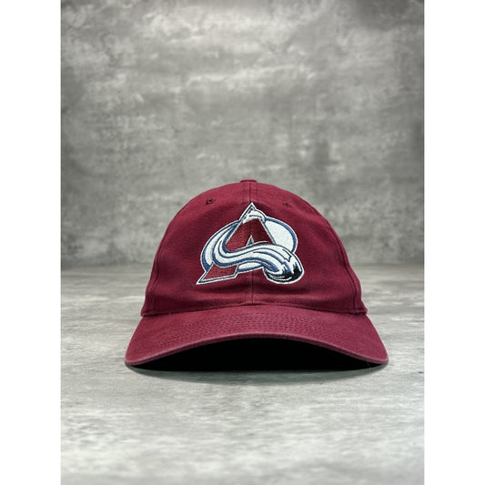 VTG 90s Colorado Avalanche Embroidered NHL Embroidered Hockey Snapback Hat OSFA