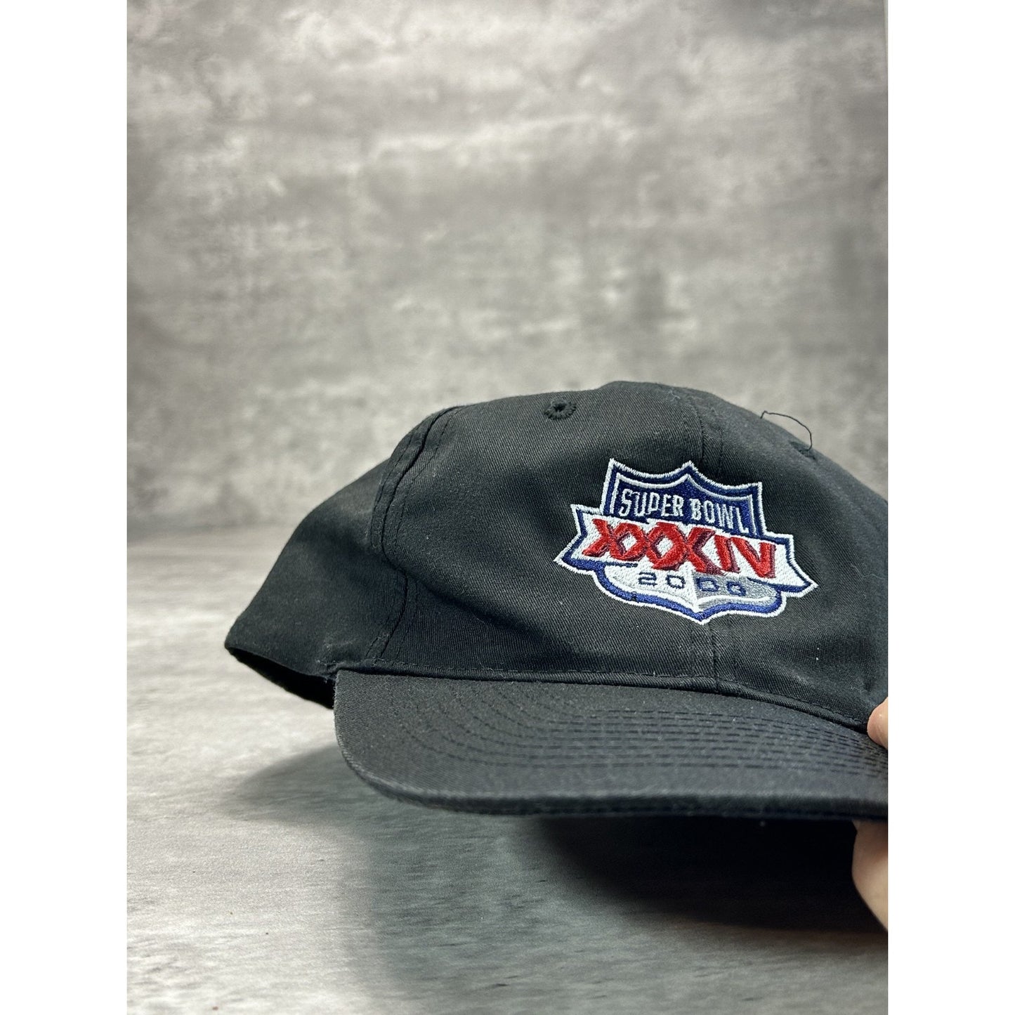 Vintage 2000 NFL Super Bowl Embroidered Logo Starter Snapback Hat OSFA Black