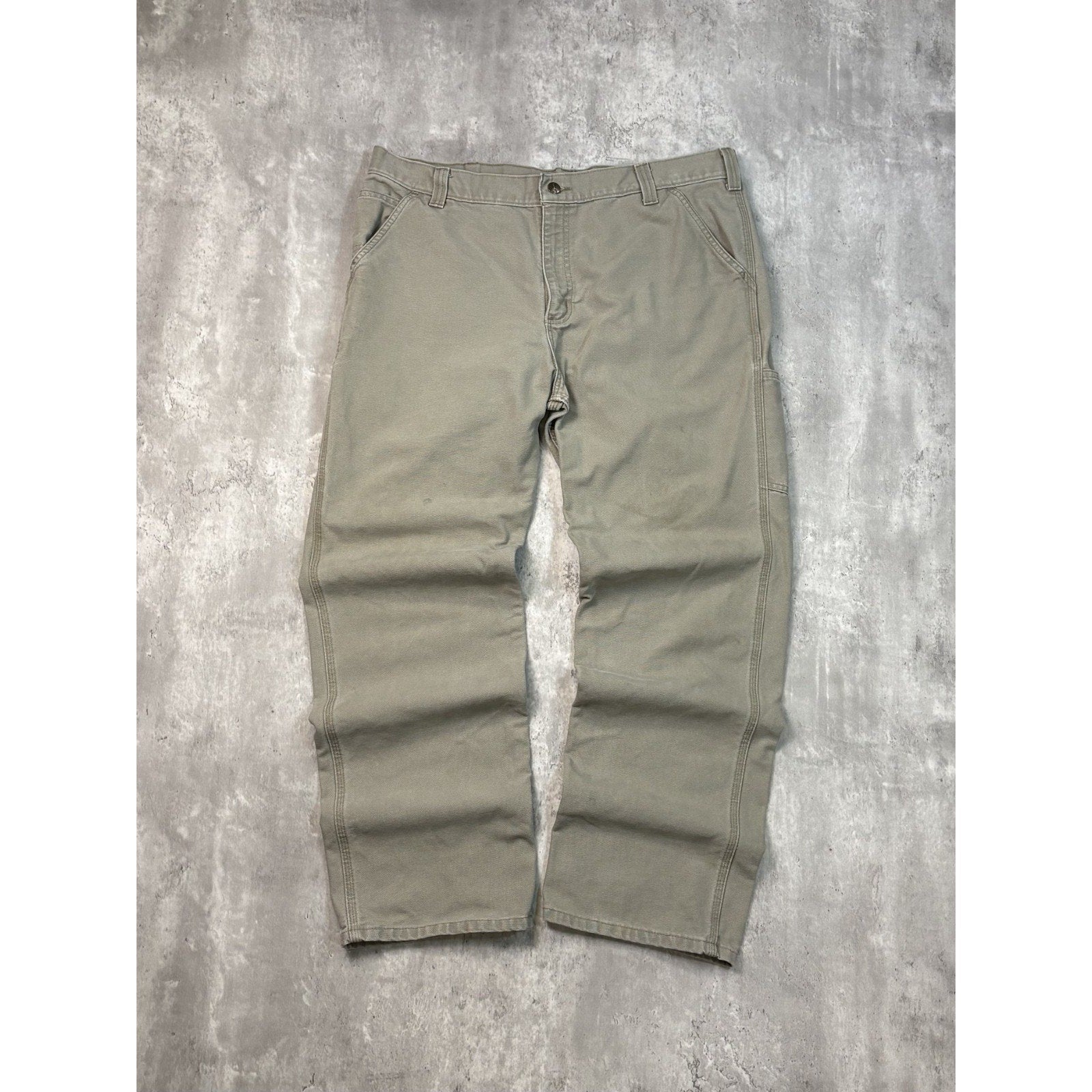 Vintage Carhartt Canvas Workwear Beige Five Pocket Pants Size 39