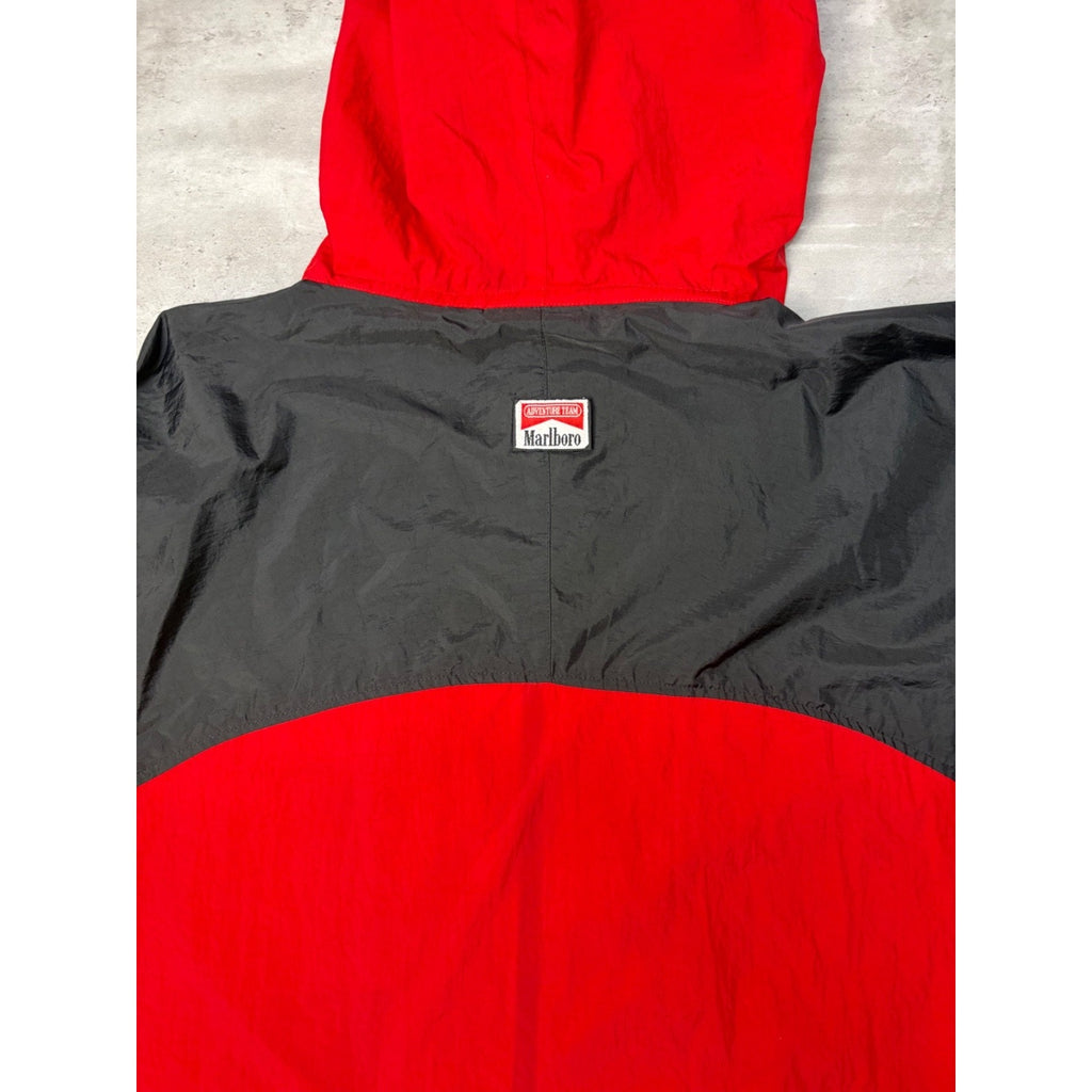 Vintage Marlboro Adventure Team Embroidered Full Zip Windbreaker Jacket Sz Large