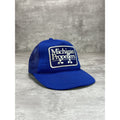 Vintage 80s Michigan Propellers Embroidered Patch Trucker Snapback Hat OSFA Blue