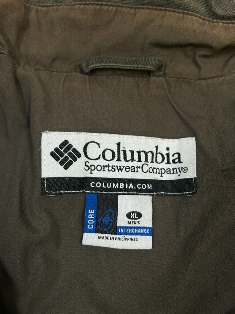 Vintage Columbia Sportswear Insulated Canvas Full Zip Jacket Size XL Gray