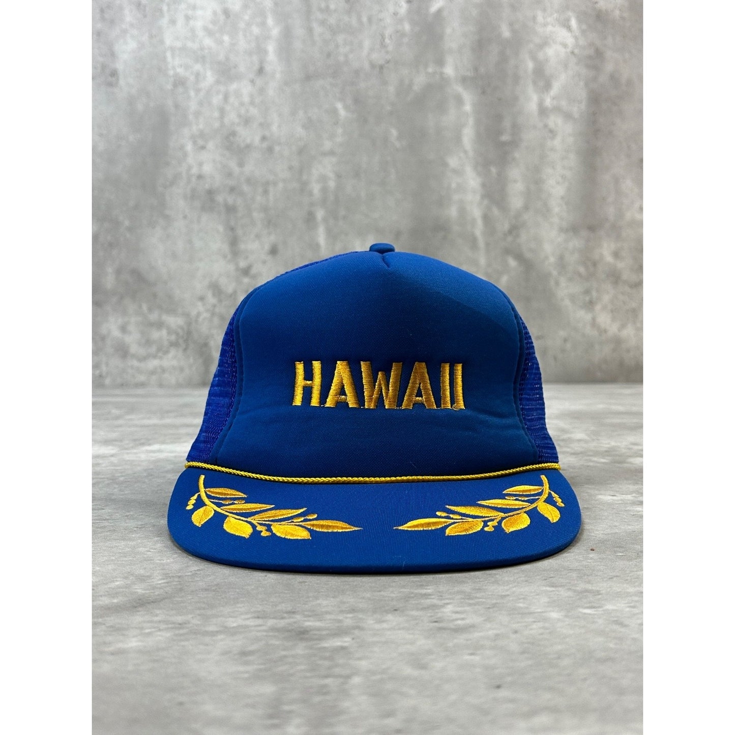 Vintage 90s Hawaii Embroidered Scrambled Eggs Trucker Snapback Hat OSFA