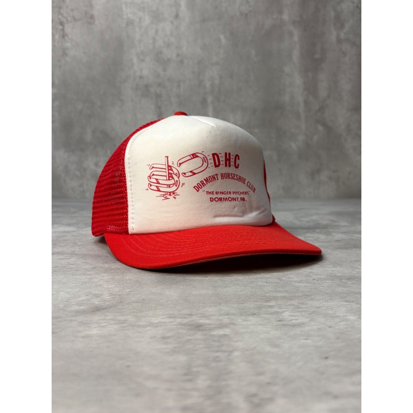 Vintage Dormont Horseshoe Club Destination Trucker Snapback Hat OSFA