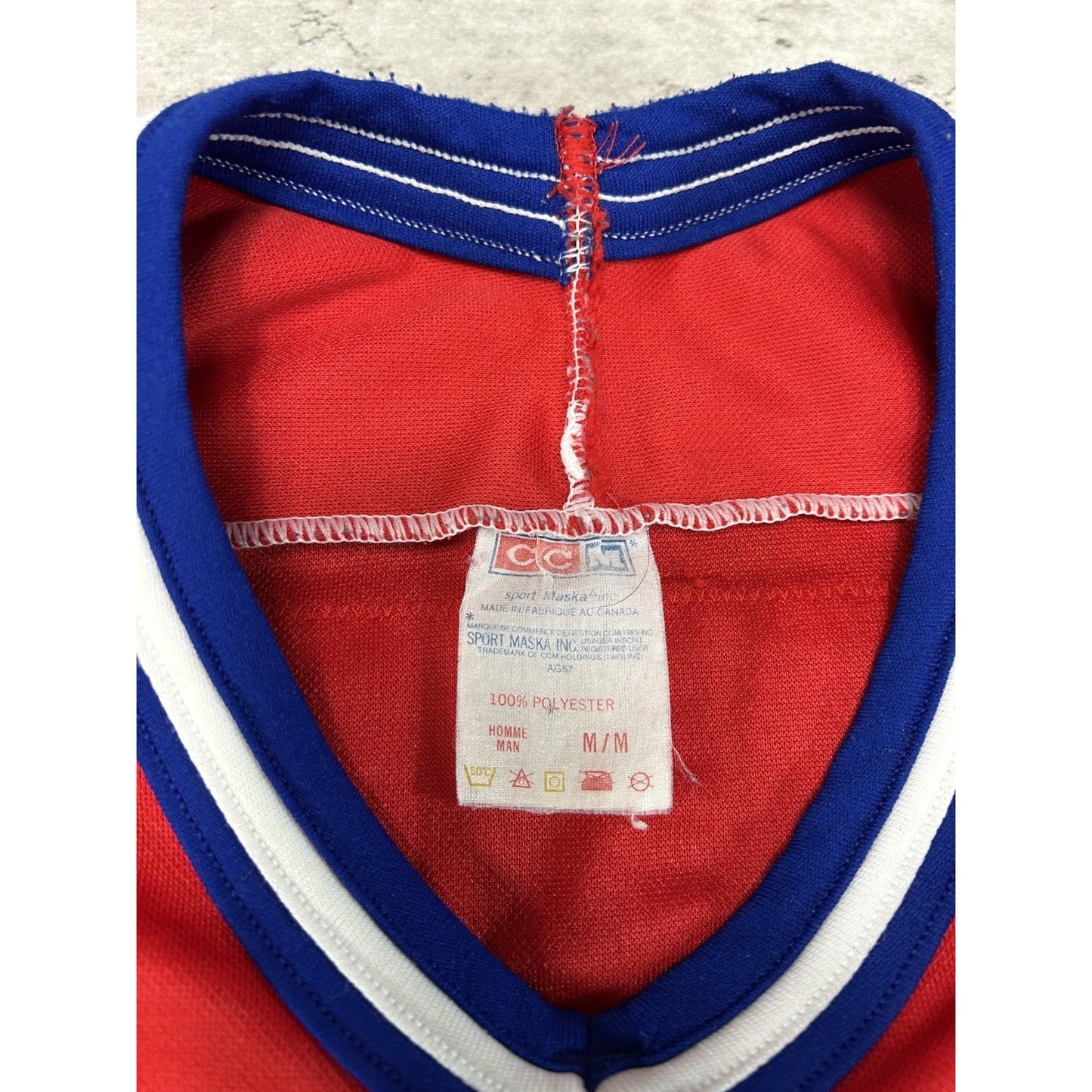 Vintage 90s Mats Naslund #26 Montreal Canadiens NHL CCM Jersey Size Medium