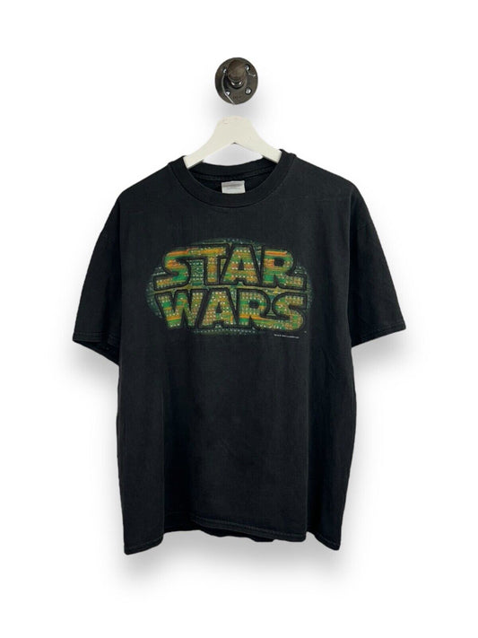 Vintage 1996 Star Wars Movie Promo Graphic Spell Out T-Shirt Size Large