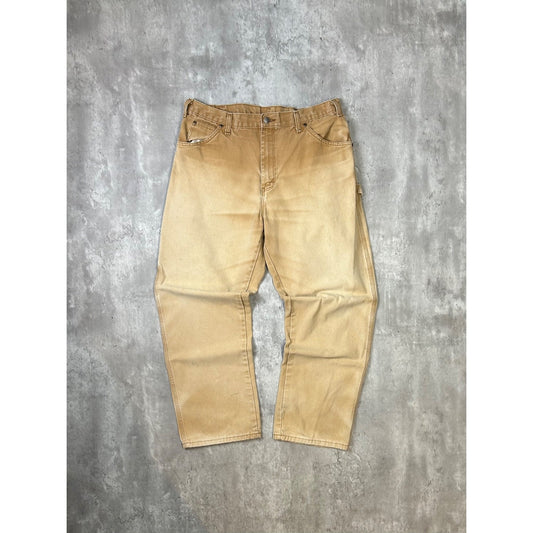 Vintage Dickies Canvas Workwear Carpenter Pants Size 35 Beige