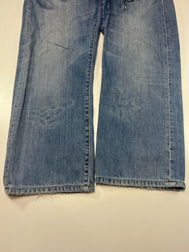 Vintage Levi's 501 XX Red Tab Light Wash Button Fly Denim Pants Size 35