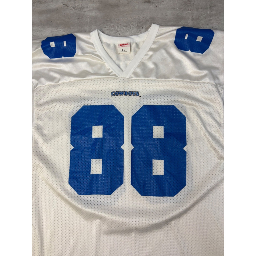 Vintage 90s Michael Irvin #88 Dallas Cowboys NFL Wilson Football Jersey Size XL