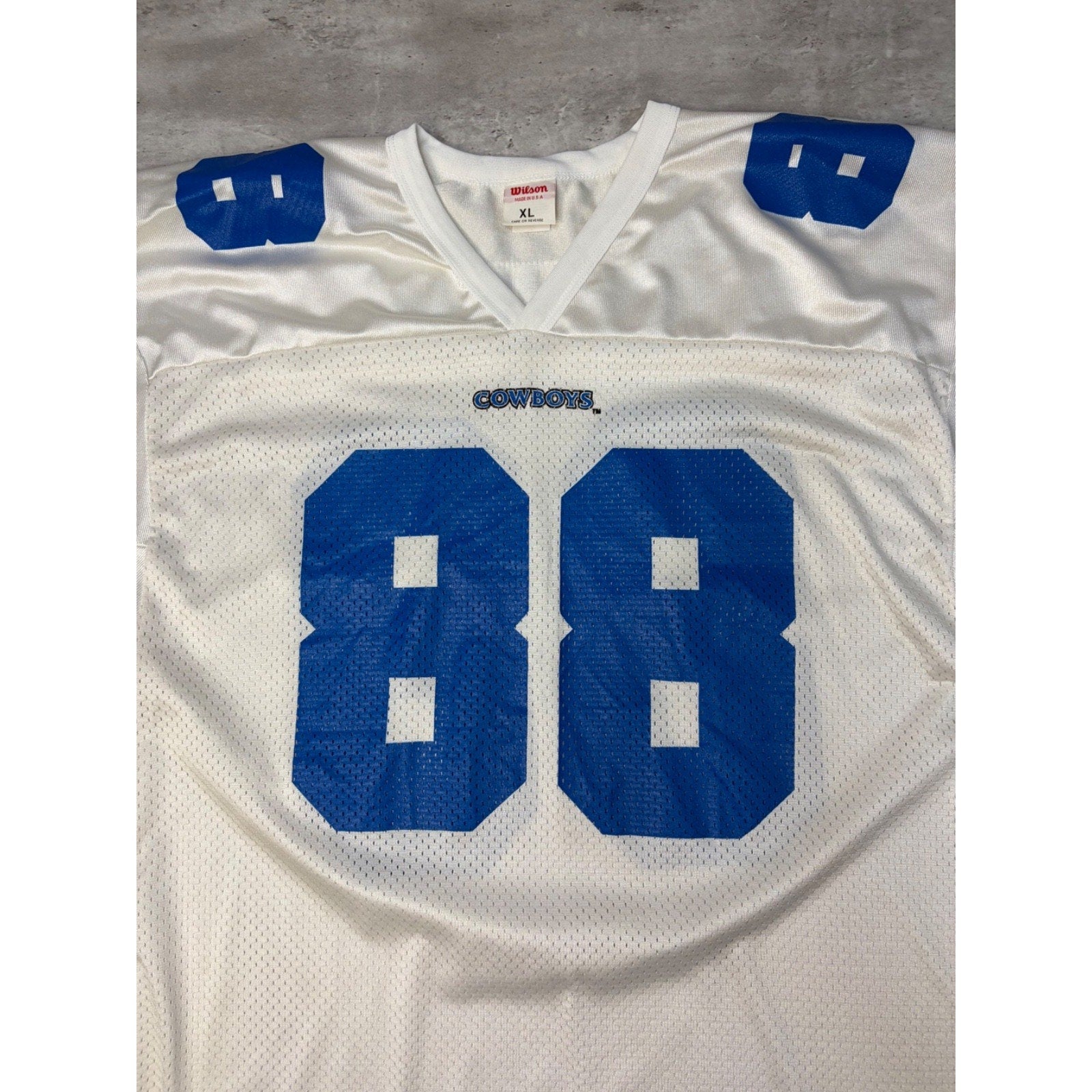 Vintage 90s Michael Irvin #88 Dallas Cowboys NFL Wilson Football Jersey Size XL
