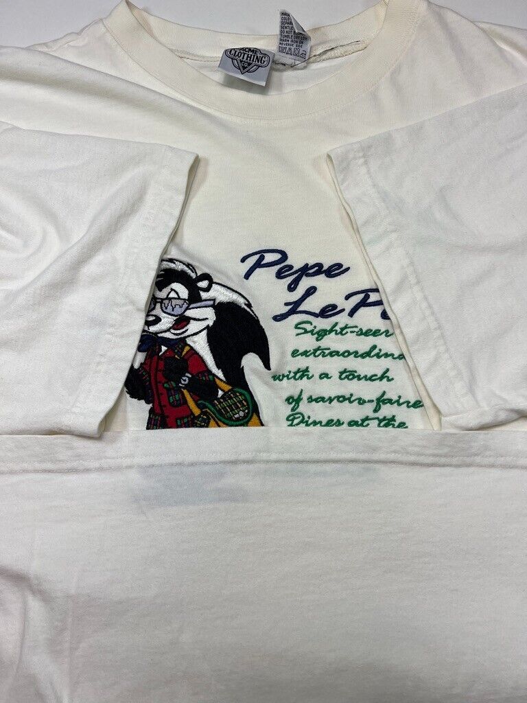 Vintage 1994 Looney Tunes Pepe Le Pew Cartoon Character T-Shirt Size XL 90s