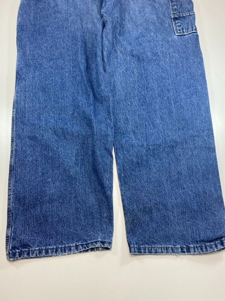 Vintage 90s Wrangler Medium Wash Work Wear Denim Carpenter Pants Size 38W Blue