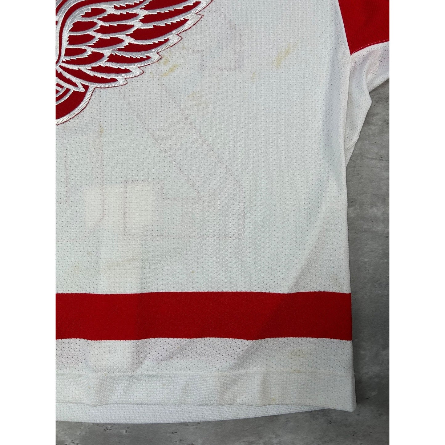 Vintage Robert Lang #20 Detroit Red Wings NHL CCM Fight Strap Jersey Size 2XL