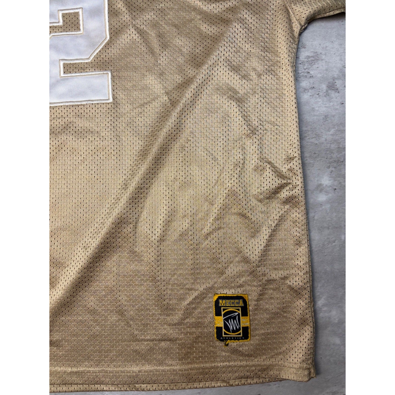 Vintage Y2K Mecca Athletics #2 Embroidered Football Jersey Size 2XL