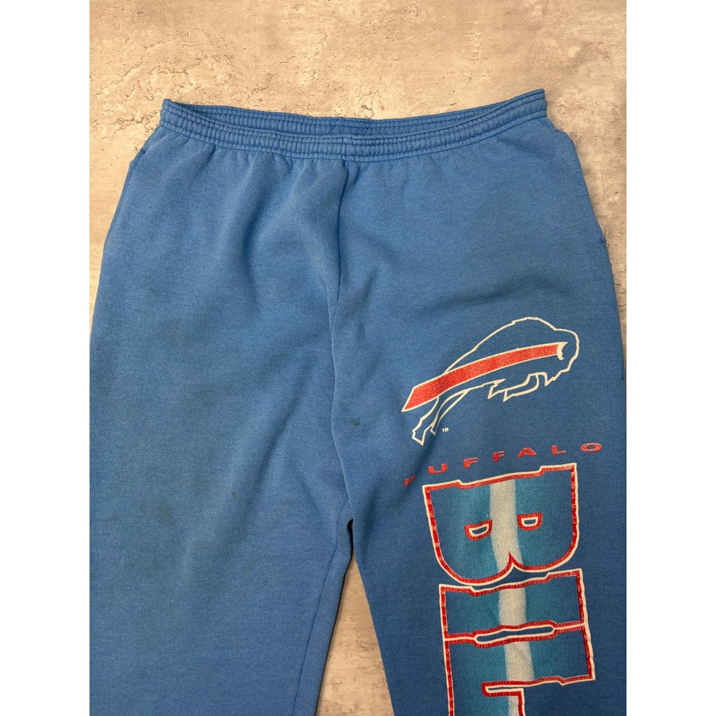 Vintage 1993 Buffalo Bills NFL Logo Spellout Graphic Sweat Pants Size Large