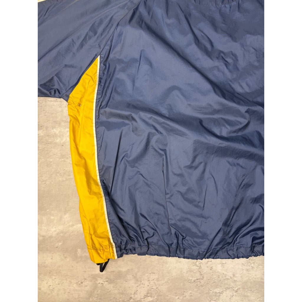 Vintage Michigan Wolverines NCAA Embroidered Windbreaker 1/2 Zip Jacket Sz Large