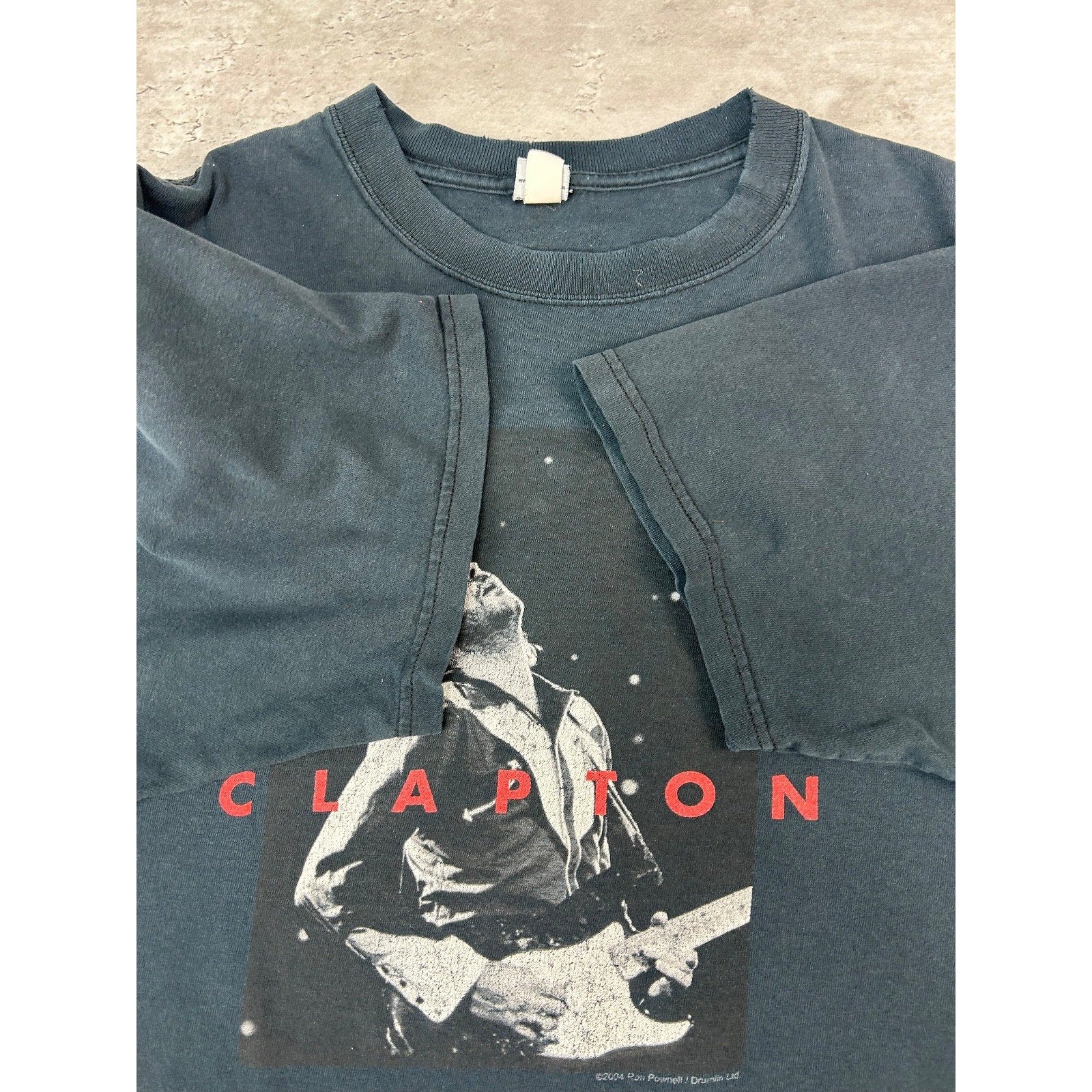 Vintage 2004 Eric Clapton Rock Music Tour Graphic T-Shirt Size Large Black