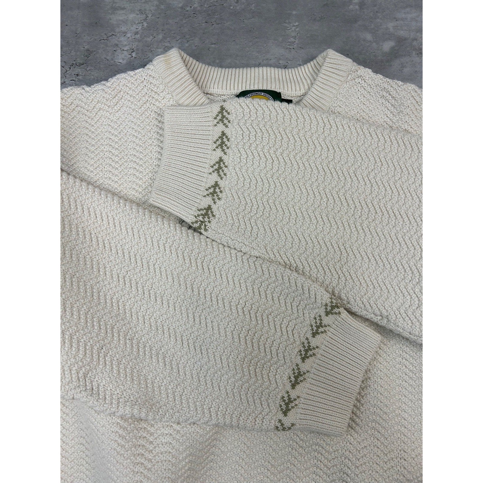 Vintage 90s Cabelas Embroidered Landscape Pullover Knit Sweater Size XL