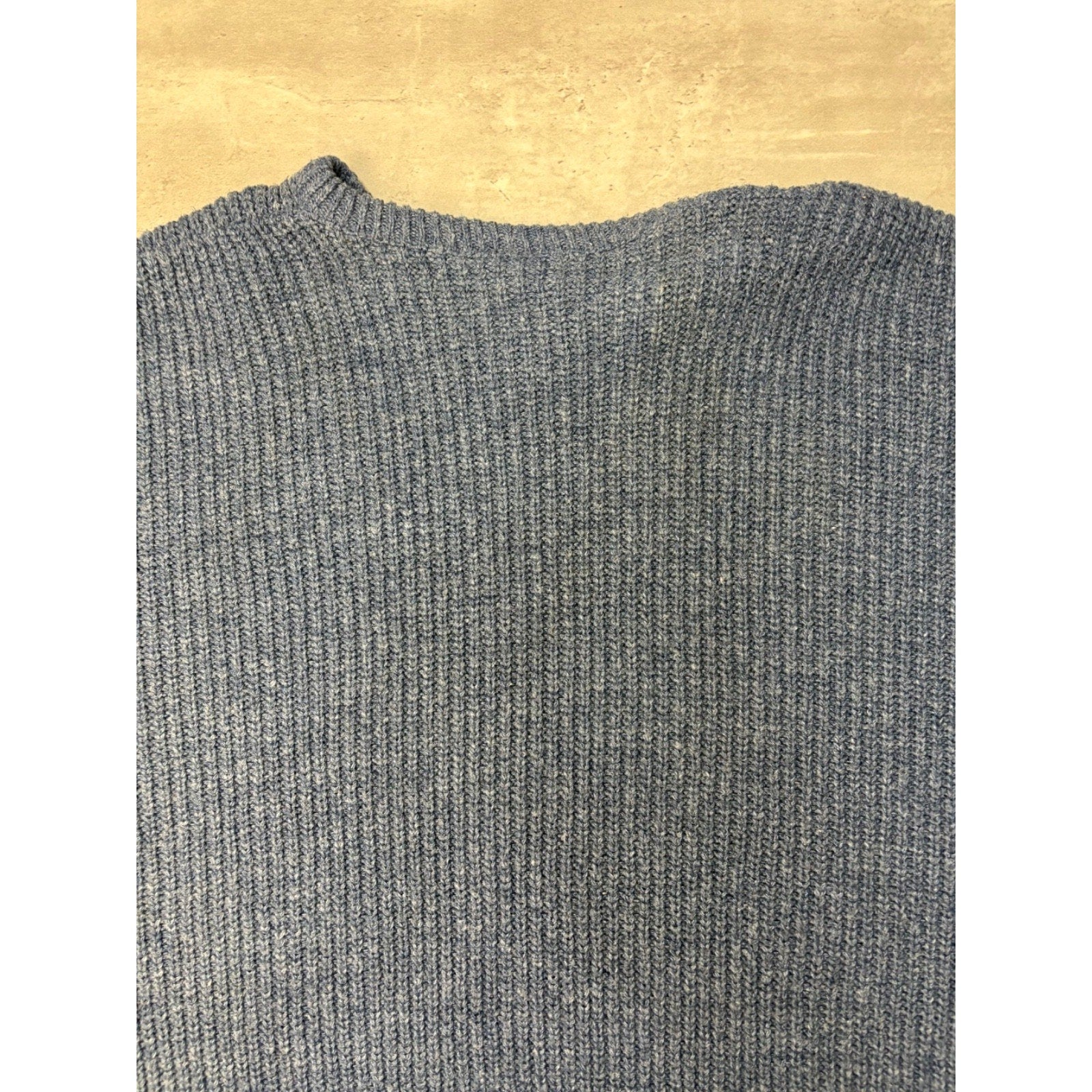 Vintage Backroad Blues Ribbed Pullover Blue Knit Sweater Size XL