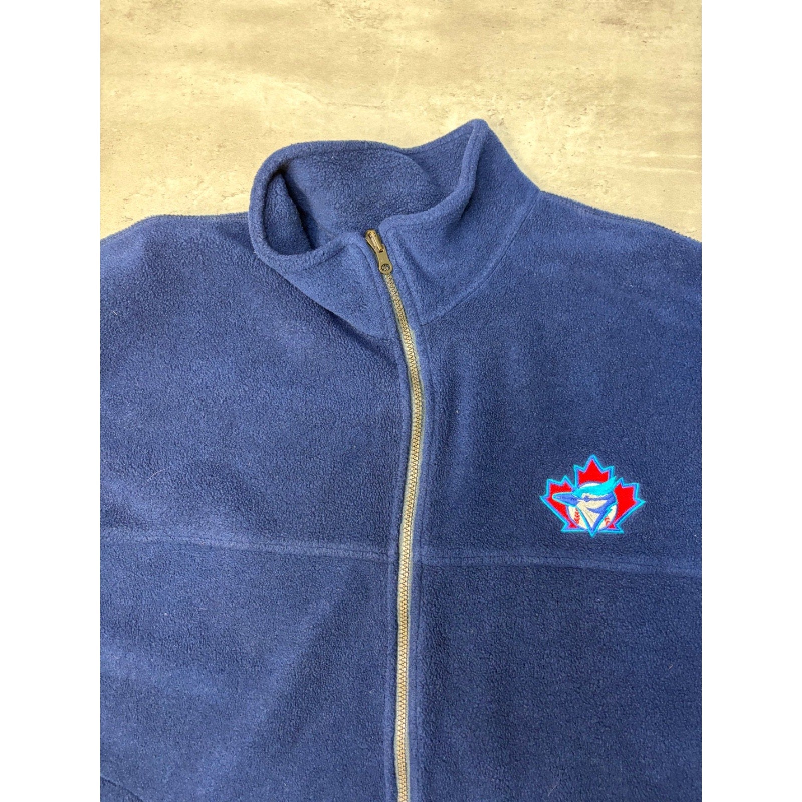 Vintage Toronto Blue Jays MLB Embroidered Logo Full Zip Fleece Sweatshirt Sz 2XL