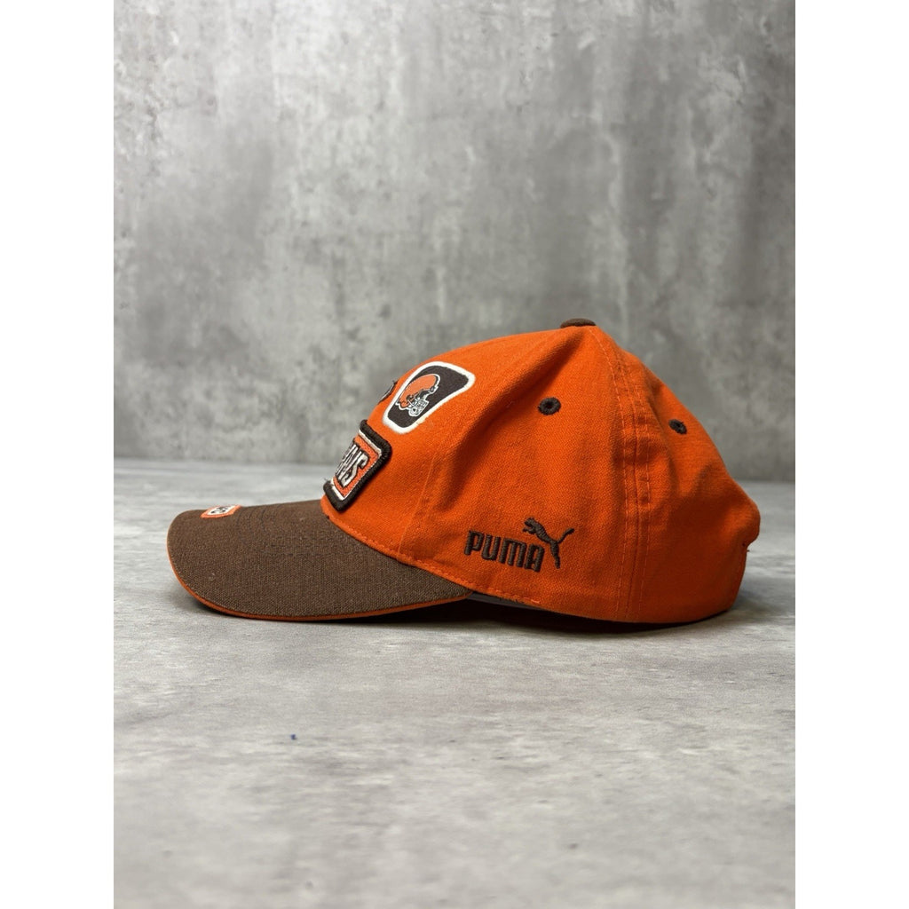 Vintage Cleveland Brown NFL Embroidered Patches Puma Strapback Hat OSFA