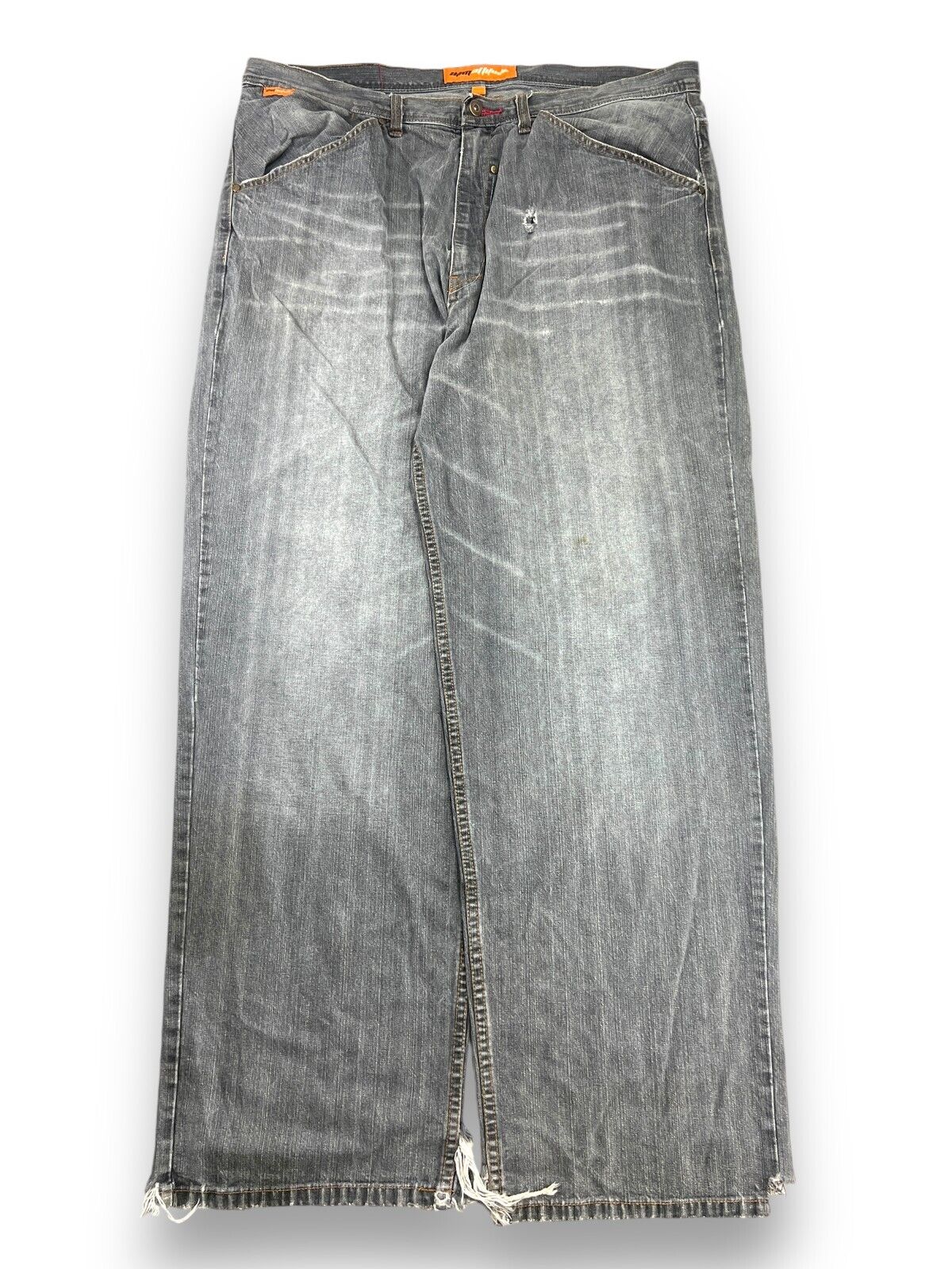 Vintage Y2K DNM Attitude Wide Leg Baggy Style Gray Denim Pants Size 40