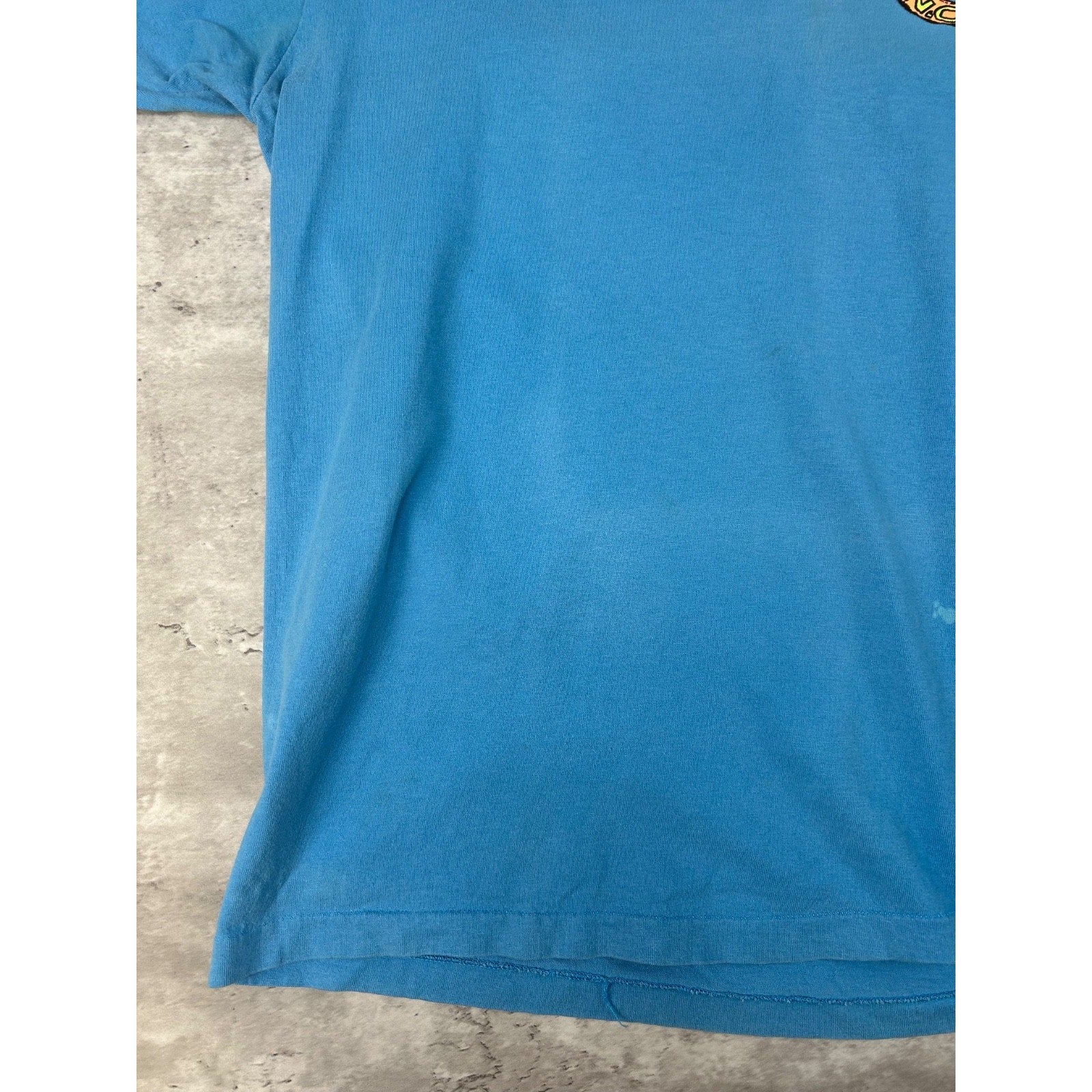 Vintage 90s O'Neill Cartoon Surfer Graphic Blue T-Shirt Size XL