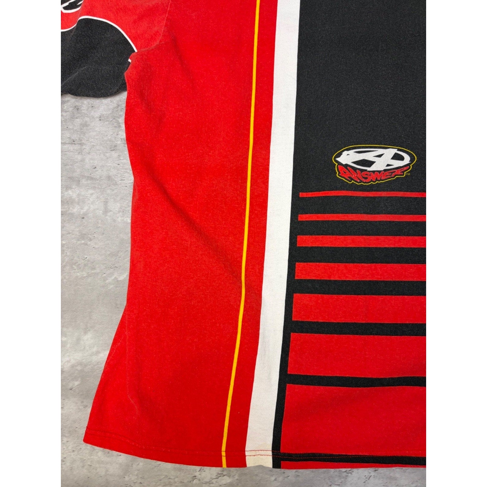 Vintage 90s Answer All Over Print Long Sleeve Motocross Jersey Size XL