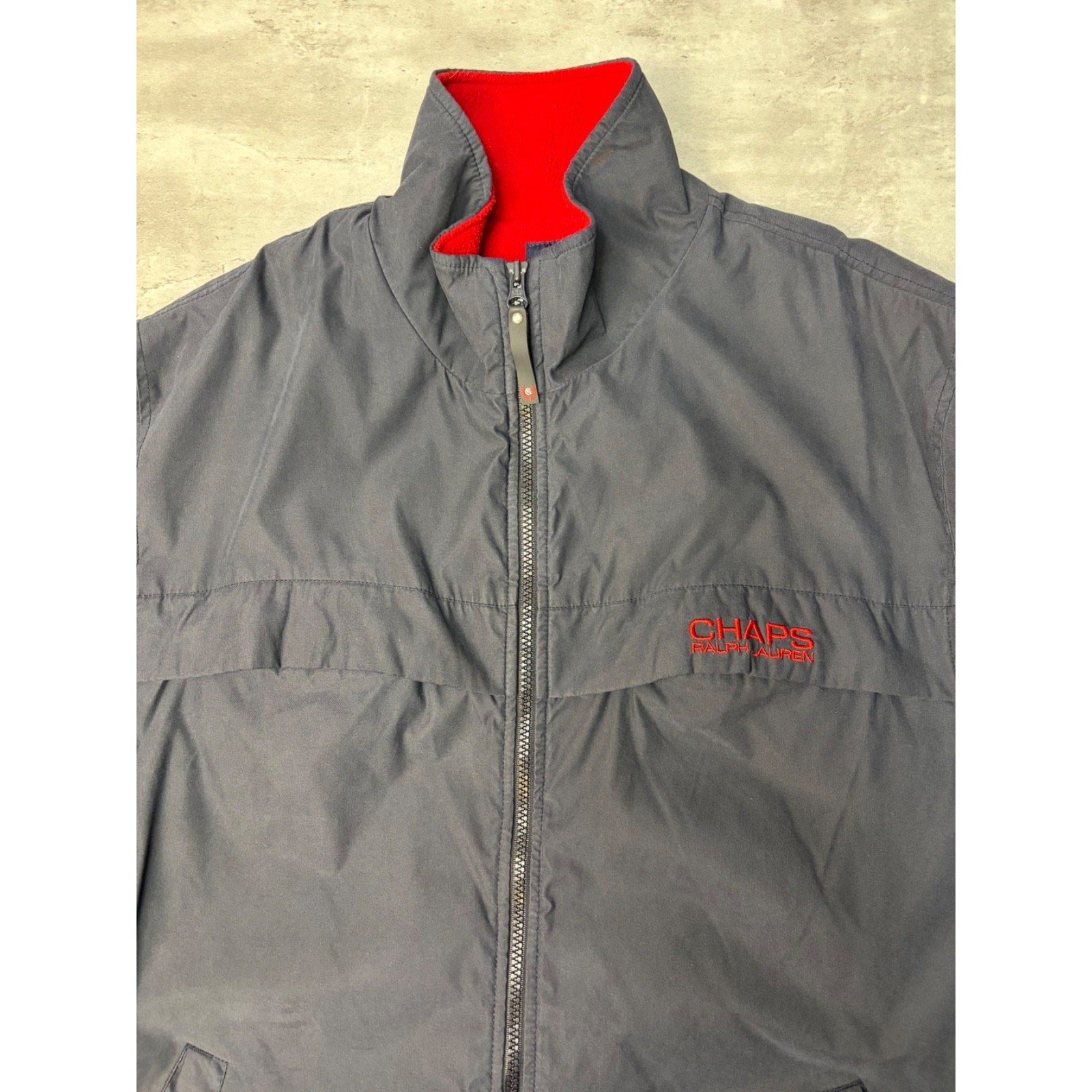 Vintage Chaps Ralph Lauren Embroidered Logo Fleece Lined Jacket Size XL