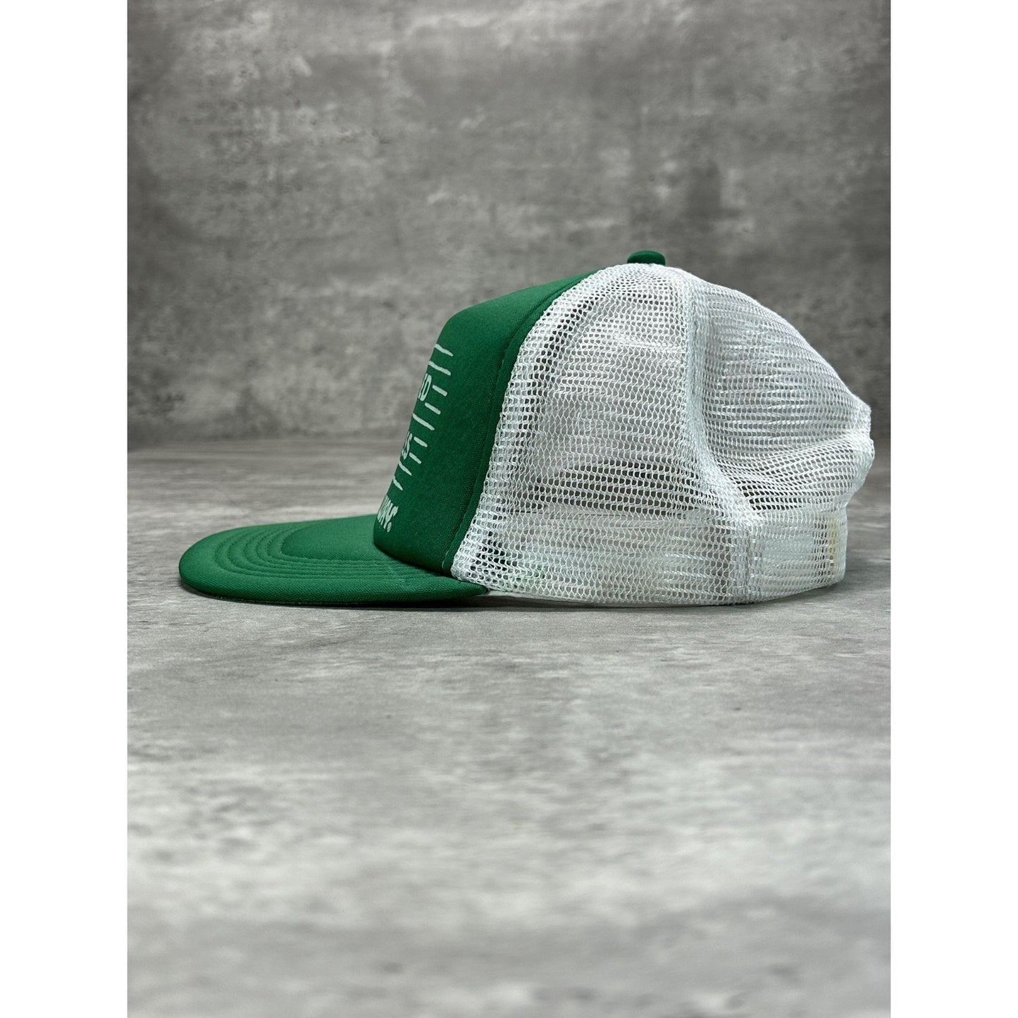 Vintage 90s Subway Dress To Impress Graphic Spellout Trucker Snapback Hat OSFA