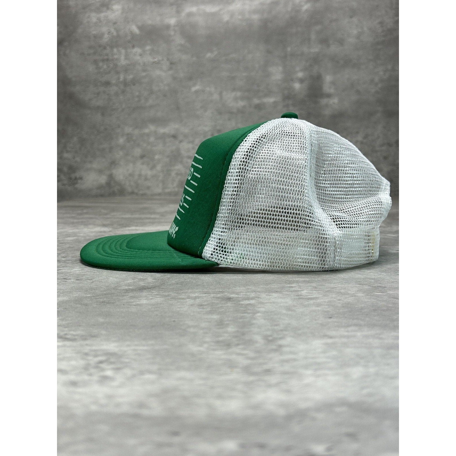 Vintage 90s Subway Dress To Impress Graphic Spellout Trucker Snapback Hat OSFA