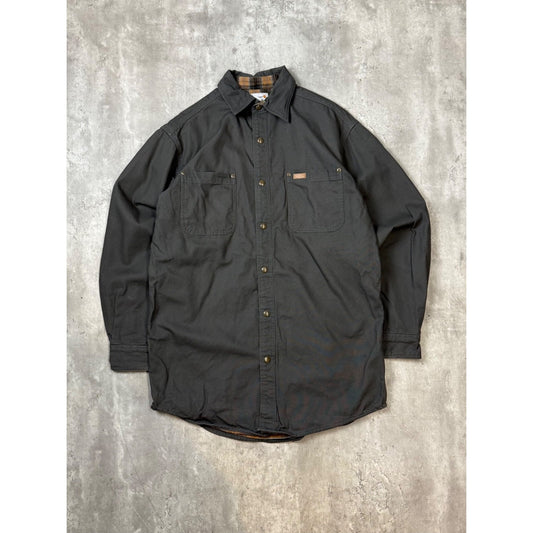 Vintage Carhartt Plaid Lined Workwear Long Sleeve Button Up Shirt Size Medium