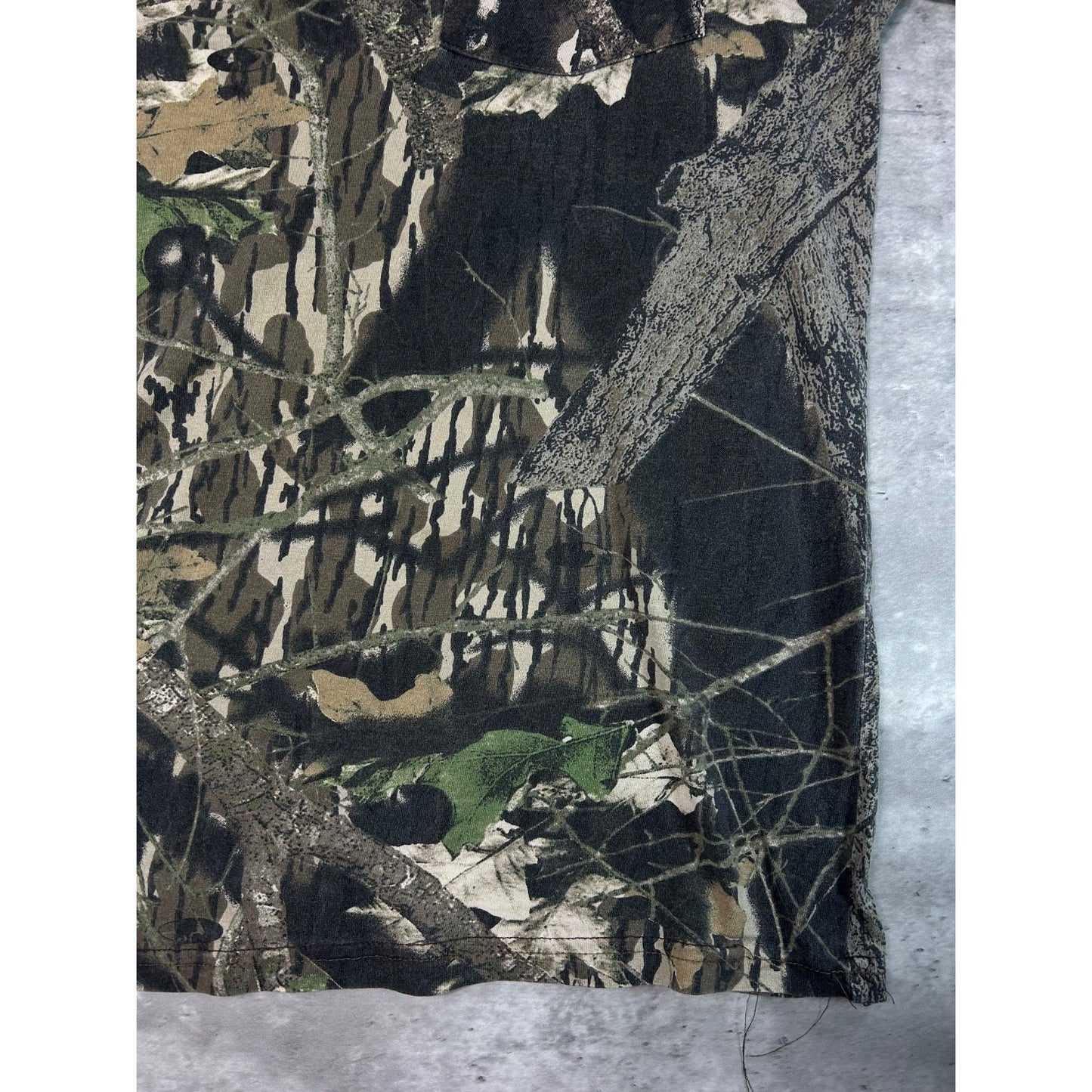 Vintage 90s Mossy Oak Break Up Tree Camo Long Sleeve T-Shirt Size XL