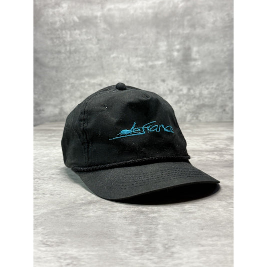 Vintage Defrance Embroidered Spellout Snapback Hat OSFA Black/Blue