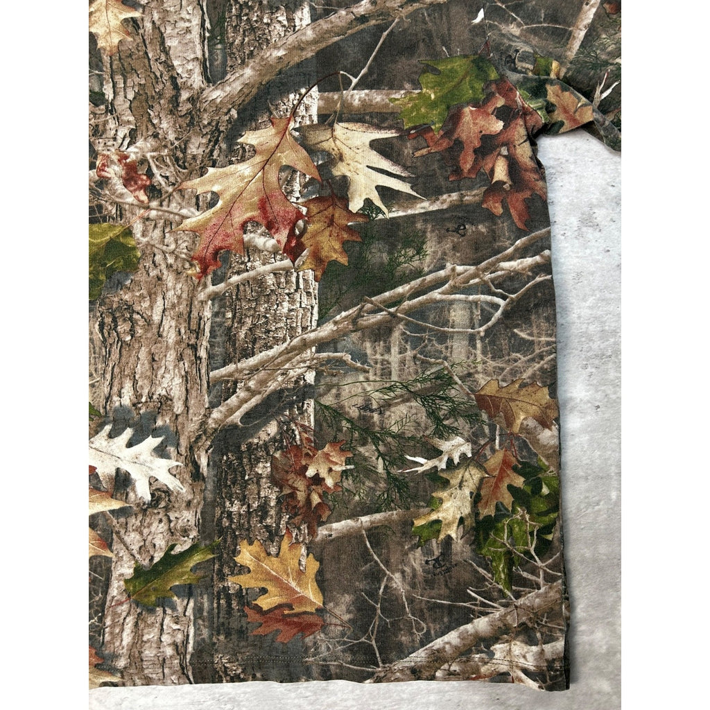 Vintage Red Head Tree Camo Hunting T-Shirt Size XL