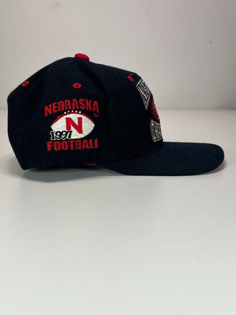 Vtg 1997 Nebraska Cornhuskers NCAA National Champs Embroidered Snapback Hat OSFA