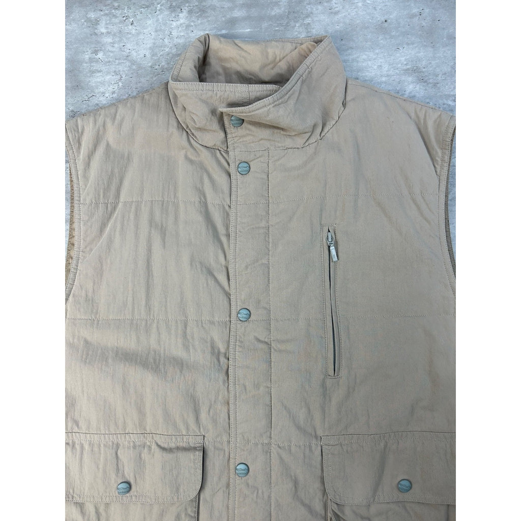 Vintage 90s L.L. Bean Insulated Full Zip Nylon Vest Size Large