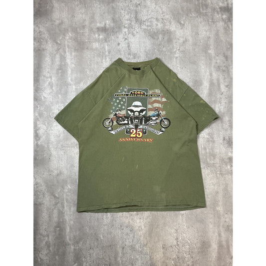 Vintage 1998 Harley Davidson 25th Anni Motorcycle Graphic T-Shirt Size 2XL