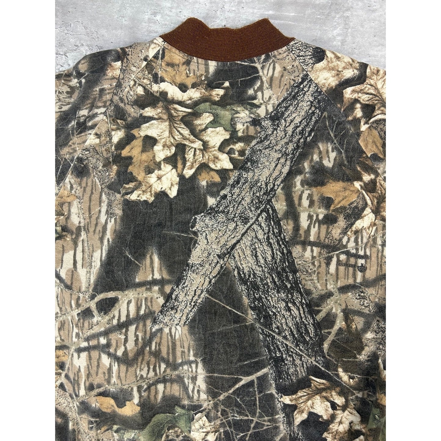 Vintage 80s/90s Mossy Oak Break Up Tree Camo HUnting Bomber Jacket Size 2XL