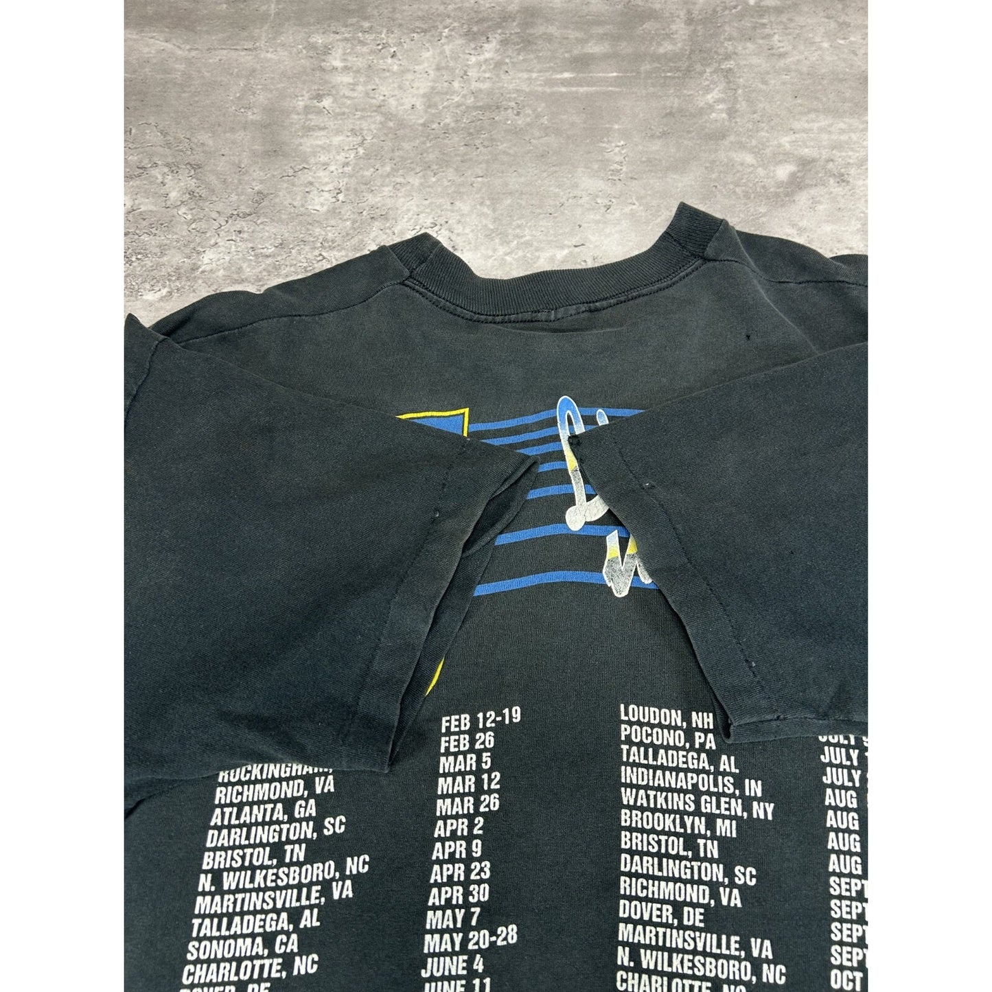 Vintage 1995 Nascar Winston Cup Series Racing Graphic T-Shirt Size 2XL Black