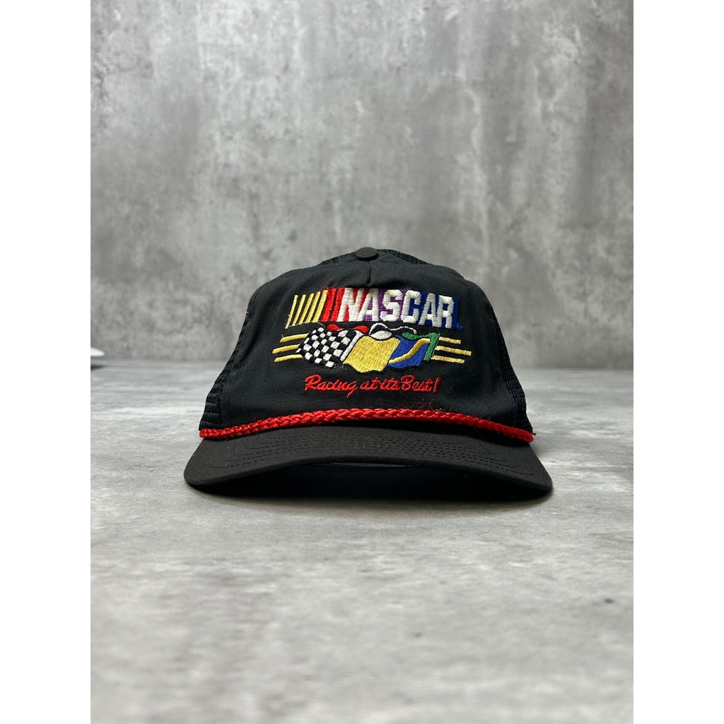 Vintage 90s Nascar Racing At It Best Embroidered Spellout Snapback Hat OSFA
