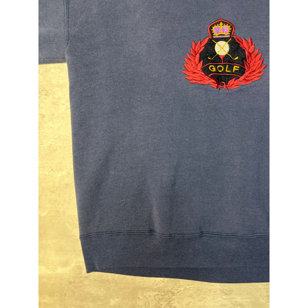 Vintage 90s Embroidered Golf Crest Sweatshirt Size XL