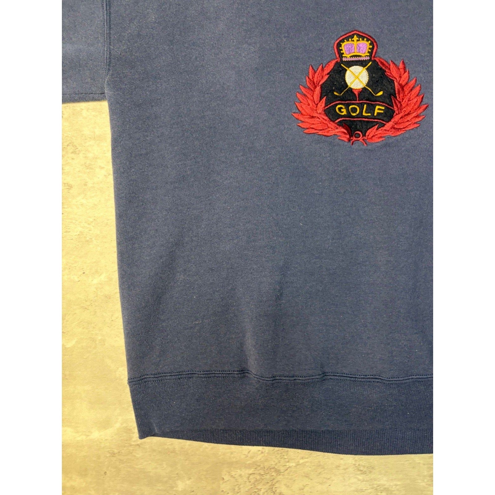 Vintage 90s Embroidered Golf Crest Sweatshirt Size XL