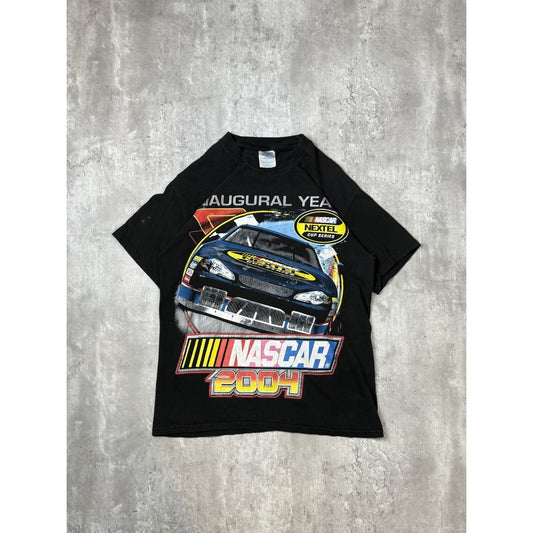 Vintage 2004 Nascar Nextel Inaugural Year Racing Graphic T-Shirt Size Medium