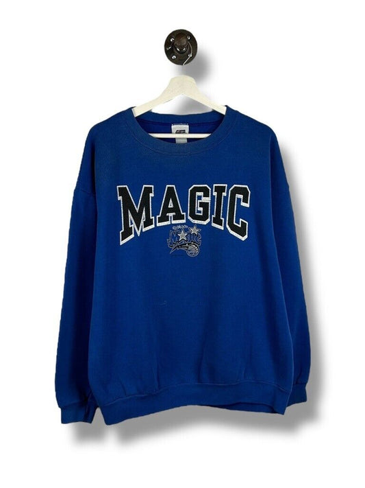 Vintage Orlando Magic NBA Arc Spellout Graphic Basketball Sweatshirt Size Large