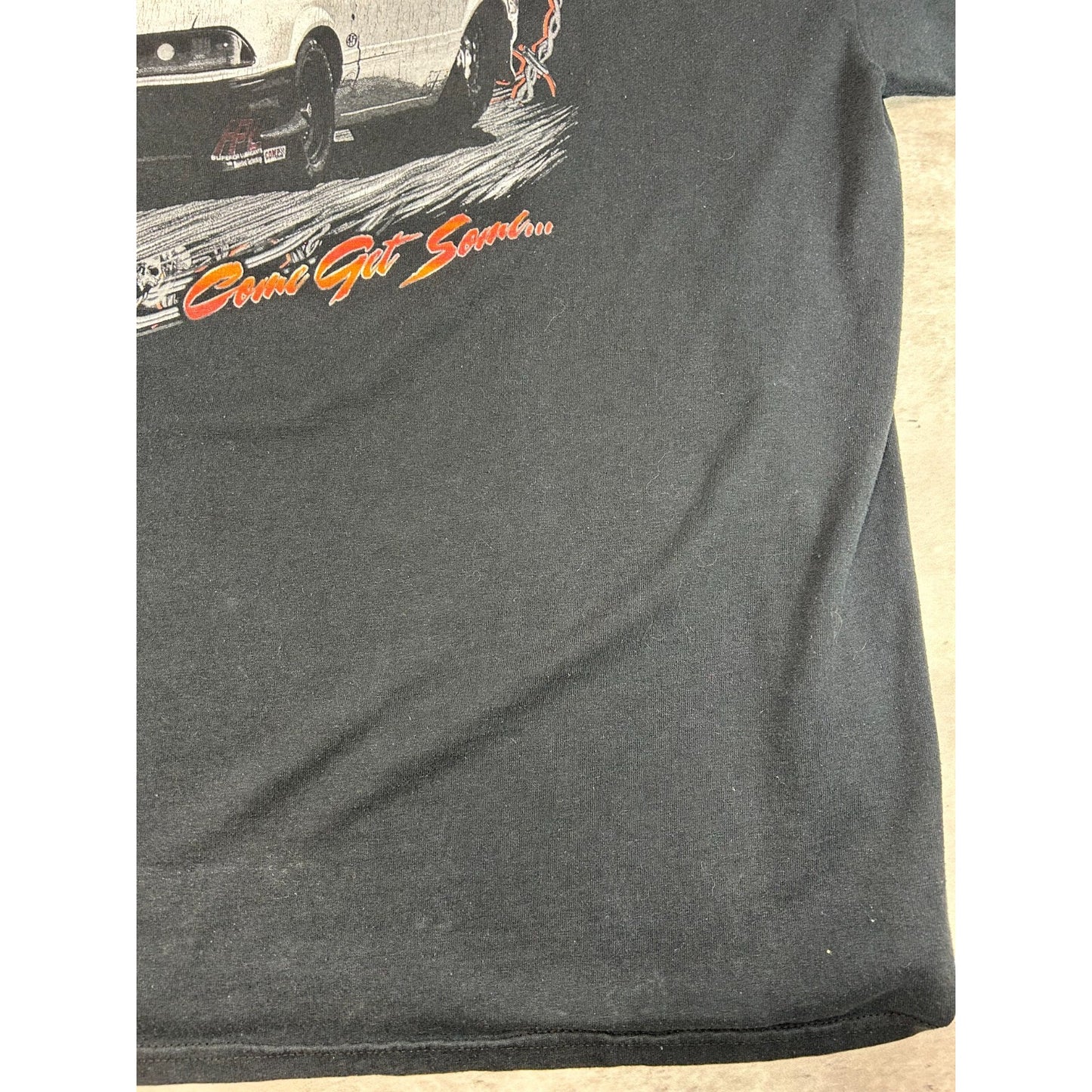 Vintage Chuck Seitsinger Racing Come Get Some Race Graphic T-Shirt Size XXXL