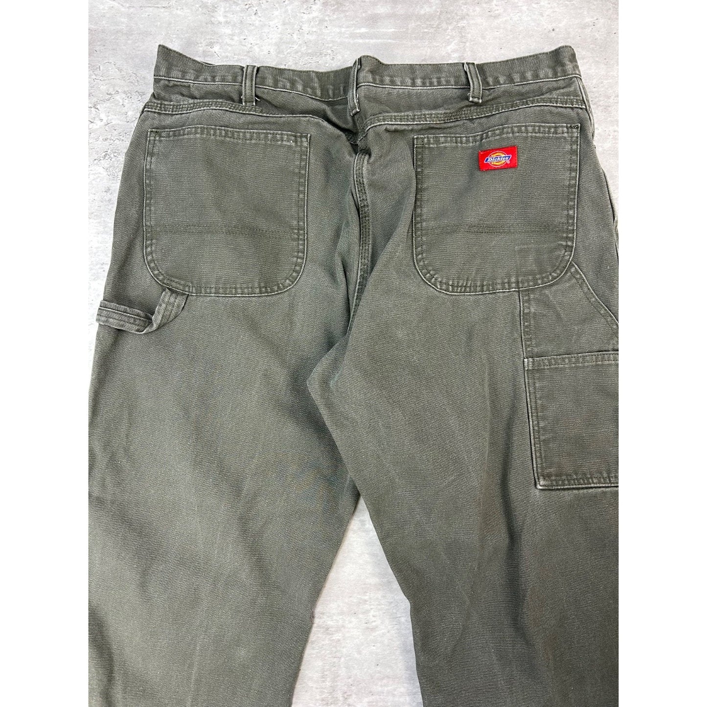Dickies Canvas Workwear Carpenter Pants Size 37 Green