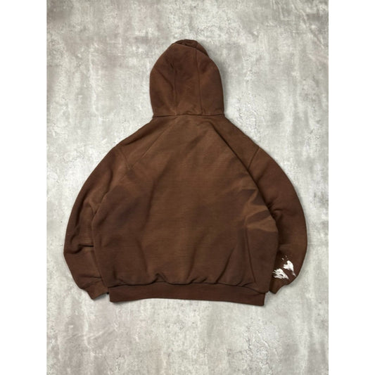 Vintage Carhartt Thermal Lined Full Zip Hooded Workwear Sweatshirt Size 2XL