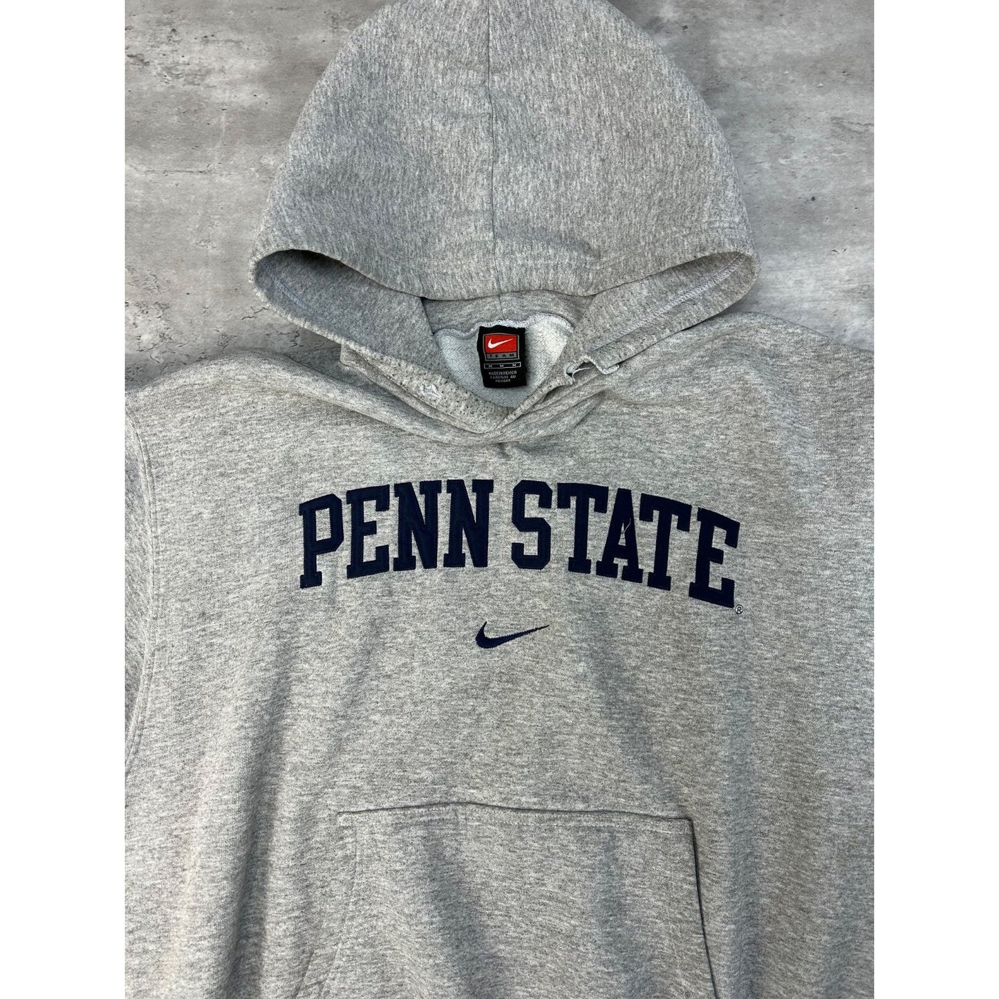 VTG Penn State Nittany Lions NCAA Nike Middle Swoosh Hooded Sweatshirt Sz Medium